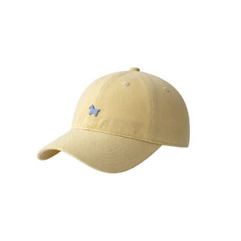 Red Hat with Large Head Circumference, Summer Style That Makes the Face Look Smaller, Wide Brim, Yellow Baseball Cap, Super Stylish Duckbill Cap