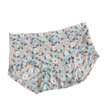 4 pairs of underwear for women ice silk mid-waist pure cotton pads to tighten the belly