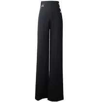 Danbaoluo womens ballroom dance pants can also be worn casually high-waisted pants vertical straight legs versatile Latin dance pants