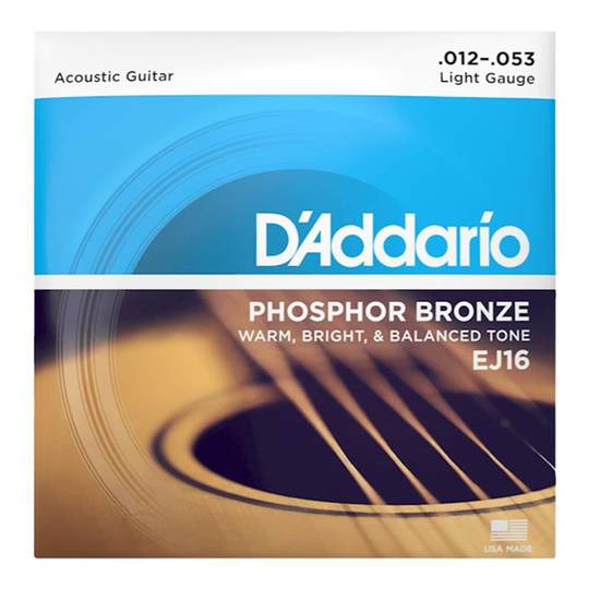 D'Addario folk guitar strings EJ16 complete set official