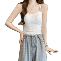 White suspender womens short tube top vest with breast pads and shirt inner base bra all-in-one beautiful back underwear