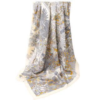 Silk Wool Scarf Gift Scarf for Elders, Gift for Mother and Mother-In-Law, Gift Box, Cashmere Large Square Scarf Shawl