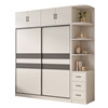 Solid wood ecological board wardrobe bedroom home 2026 popular children's wardrobe rental room small apartment sliding door wardrobe