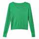 V-neck thin hollow sweater women's short sweater