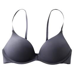 Japanese seamless bra one-piece glossy thin breathable push-up small breast bra sexy and comfortable wire-free underwear for women