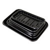 Black plastic rectangular commercial fresh food tray free shipping