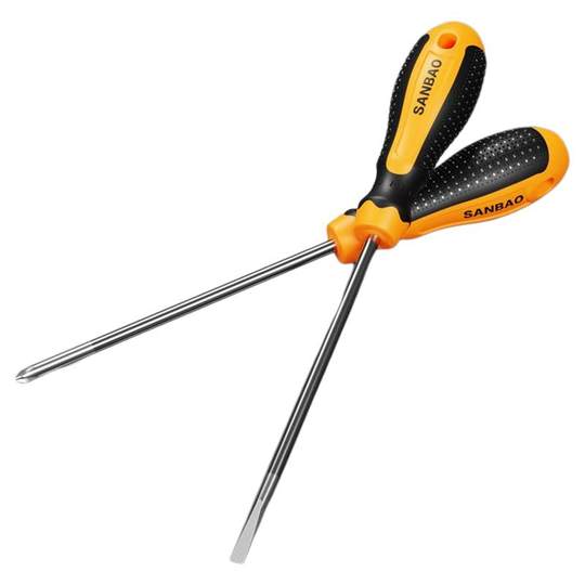 Sanbao Juego de Destornilladores, Destornillador Magnético Fuerte en Forma de Cruz, Herramienta de Reparación de Máquinas de Reparación de Computadoras para el Hogar Multifuncional Combinación de Destornillador y Destornillador, Mango Antideslizante de Dos Colores SL-S10