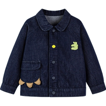 Mini Barabara boys and girls denim jacket spring new baby high elastic fashion fashionable childrens casual clothes