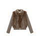Eco-friendly fox fur imitation fur two-color dyed jacket