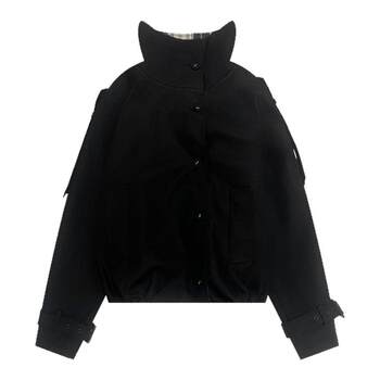 Fdr Official Store Plaid Patchwork Trench Coat for Women 2026 Spring New Style Lapel Double-Breasted Cardigan Coat
