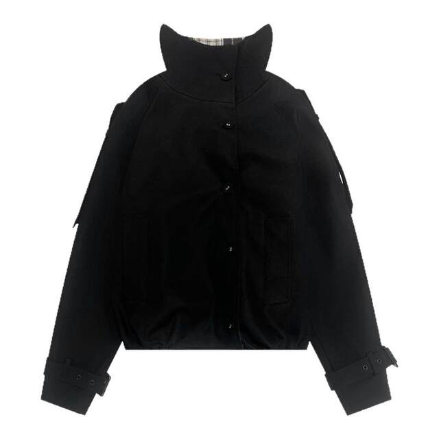 FDR official store lapel double-breasted patchwork trench coat
