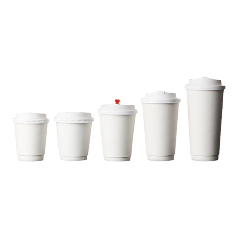 Disposable leak-proof double-layer paper cup hot drink packaging cup