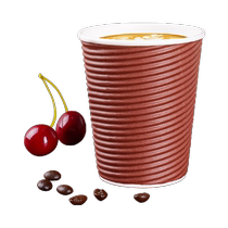 Tasse jetable en carton ondulé en carton ondulé 280ml * 50 seulement double couche anti-scalding thé au lait chaud tasse de thé