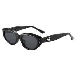 Retro cat-eye sunglasses for women, high-end Jennie narrow-frame glasses 2024 new trendy anti-UV gm sunglasses