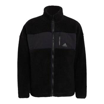 Adidas Men's 2022 Winter New Sports Casual Lamb Velvet Loose Warm Stand Collar Jacket HI1184