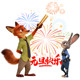 Zootopia celebrates the New Year with you 2026 static stickers