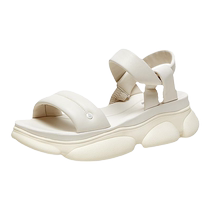 (Same style in shopping malls) Hush Puppies summer new thick-soled one-strap womens leather fashion sandals U3J11BL3