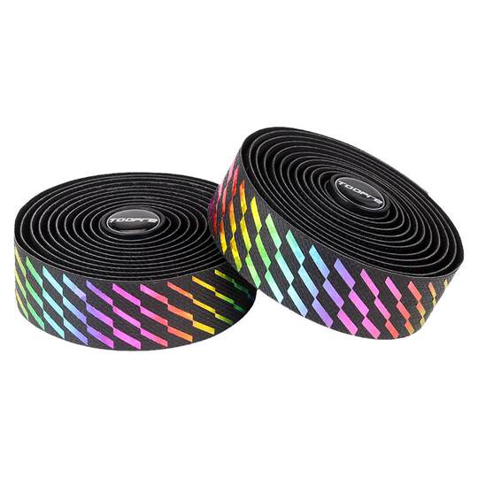 TOOPRE road handlebar with bent handlebar bicycle dead-speed handlebar wrap with anti-slip strap bicycle handle gradient color