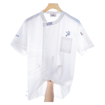 Cooks de glace Silk Cooks Workwear Customised Summer Short Sleeve Catering Hotel Contre-Kitchen Canteen Hotel Restaurant Hostess Palate Clothing
