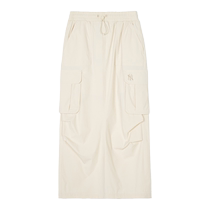 MLB official womens solid color skirt work style comfortable casual long skirt 24 summer new style SKN01 SKN02