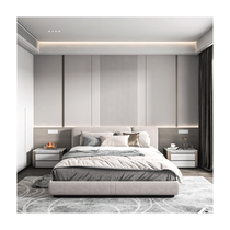Half wall hard package background wall modern simple light luxury cream style decorative panel bedroom master bedroom bedside background customization