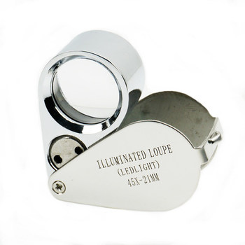 High-definition antique red sandalwood magnifying glass with light for identification