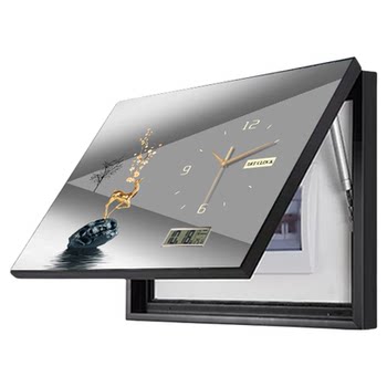 Perpetual calendar meter box decorative painting with clock without punching