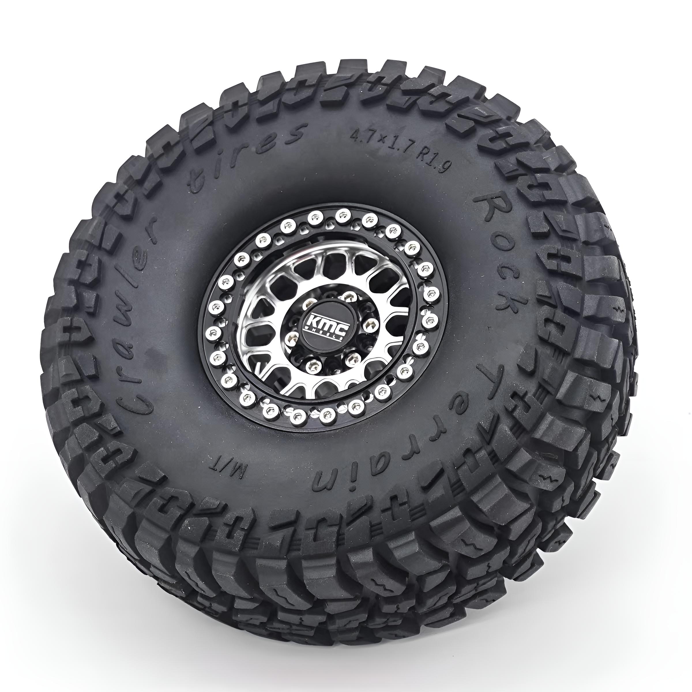 ดุมล้อโลหะ Kmc ขนาด 1.9 นิ้ว สำหรับ Fms Trx4 Vph10 Cj7 รถจำลองขึ้นเขา 1/10/12 H12Y