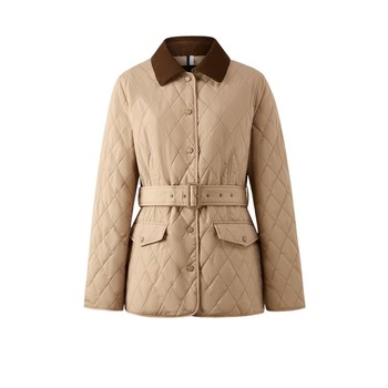 Prich fashion corduroy spliced lapel waist cotton clothes 2025 winter new style women Prich fashion corduroy spliced lapel waist cotton clothes 2025 winter new style women