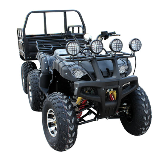 带斗农夫车四驱山地越野沙滩车全地形载重卡丁车分体拖斗六轮沙滩