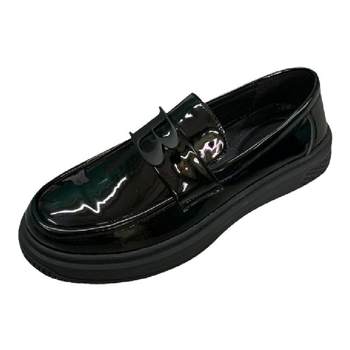 Casual leather shoes 2025 autumn and winter new style plus velvet to keep warm