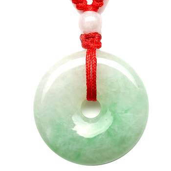 Colorful yunnan pingan buckle men's and women's waxy jade pendant