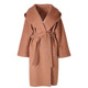 Orange brown camel hooded coat for women double-sided woolen coat for women autumn and winter mid-length loose thickened cashmere woolen coat