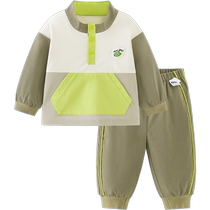 (Same style in the mall) Mini Bala Retro College Style Long Sleeve Suit for Boys and Girls Fashion Contrast Color 2024 New