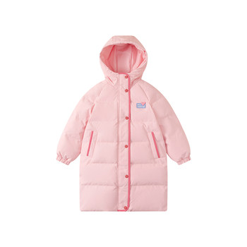 Disha girls' down jacket official winter new style medium and large children's three-proof heat storage extended thermal jacket