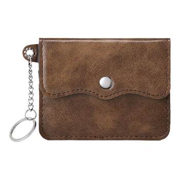 Japanese and korean retro card holder men's mini business card holder multi-card slot student id wallet buckle short portable coin purse