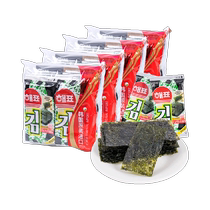 Korean imported sea brand Jingpin original seaweed 16g*4 bags casual snack party