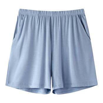 Fenton ສາມຈຸດ pajama pants ແມ່ຍິງສັ້ນວ່າງ mod casual pants ຂະຫນາດໃຫຍ່ເຮືອນ summer ເຮືອນບາງໆສາມາດນຸ່ງໃສ່ນອກ