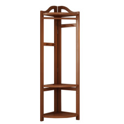 Solid Wood Corner Coat Rack, Floor-Standing Bedroom Corner Clothes Rack, Simple Storage Rack, Household Corner Storage and Bag Hanging Rack