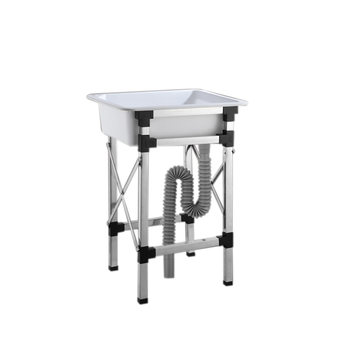 Kitchen plastic sink with stand for outdoor balcony