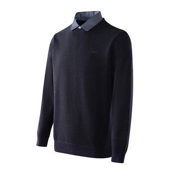 Men's fake two piece shirt collar sweater sweater Men's fake two piece shirt collar sweater sweater