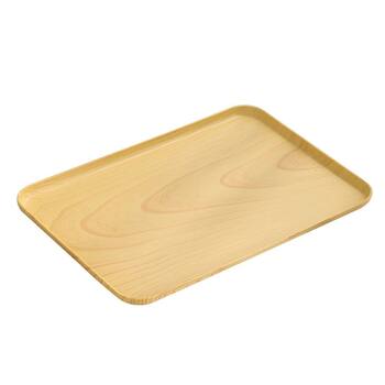 Imitation wood grain tray light luxury high-end rectangular dining tray coffee cup bread cake tea tray household storage dessert tray