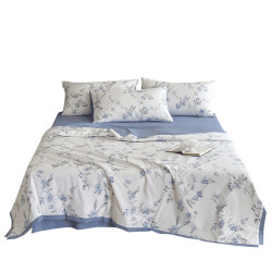 Air Conditioning Blanket, Class a Cooling Summer Quilt Four-Piece Set, Machine Washable Thin Quilt, Quilt Core, Children's Single Dormitory Summer Cooling Quilt