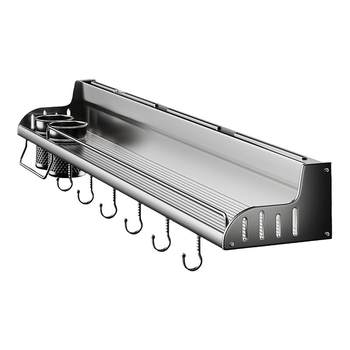 Kitchenette without punching wall hanging multi-functional storage rack