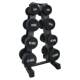 Pure steel-coated rubber fixed dumbbells, odorless commercial dumbbells