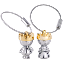German Troika car keychain key ring small gift king queen couple key alloy cartoon metal