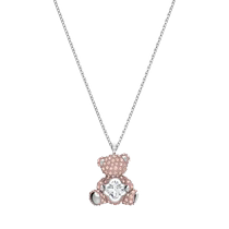 (Self-operated) Swarovski Teddy Bear Heartbeat Bear Necklace Clavicle Chain
