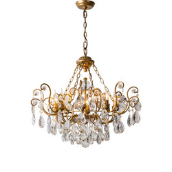 Decoration Zhong Xiaochu American-Style Living Room Crystal Chandelier Pastoral French Personalized Flower Basket House Bedroom Dining Room Lamps