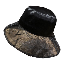 Summer Korean Department Design Sensation Great Eatery Sunscreen Fisherman Hat Mercerized Splicing Mesh Hat Silk satin thin web yarn Sunshade hat woman