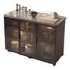 Rock panel kitchen cabinet household multi-layer side cabinet living room multi-function storage cabinet movable storage island